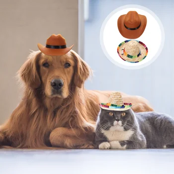2 יח 'מחמד כובע מסיבה הכלב כיסוי הראש הוואי דקורטיביים הוואי תחפושת אספקה ג' ינס