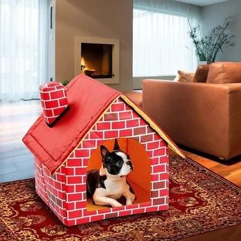 משק בית נייד קיר בסגנון מחמד כלב הבית חם ונעים חתול למיטה
