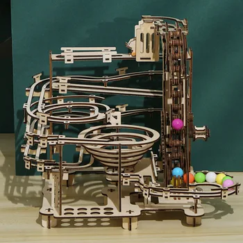 335PCS השיש רוצי להגדיר 3D פאזל עץ DIY מבוך מודל בניין ערכות הרכבה, צעצועים חינוכיים עבור ילדים גזע בוגרים מתנה