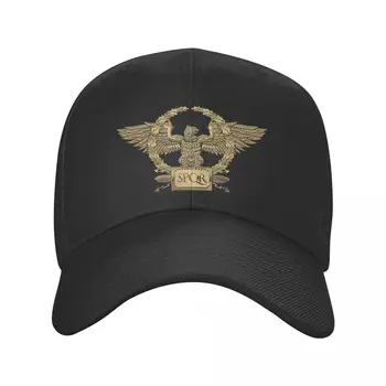 פאנק זהב SPQR הרומית האימפריאלית נשר כובע בייסבול עבור גברים, נשים, מתכוונן אבא כובע ספורט כובעי Snapback משאית כמוסות