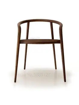 סיני חדש אוכל עץ מלא על הכסא משענת גב משענת יד חדש תה כסא בלובי המלון מעצב פשוטה סינית מודרנית הכיסא