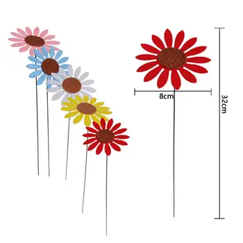 מודרני חוט ברזל Colorfast אוניברסלי דקורטיביים מציאותי גן חמניות מקלות גן הפרחים ההימור חלודה הוכחה