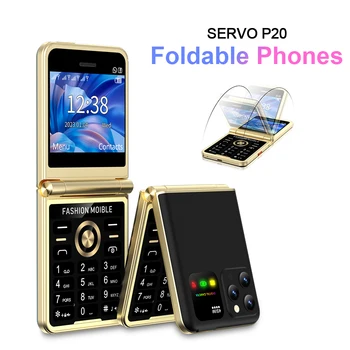 סרוו P20 4 כרטיס ה SIM-היפוך טלפון נייד חיוג מהיר קסם הקול פנס LED MP3 רדיו FM 2.4