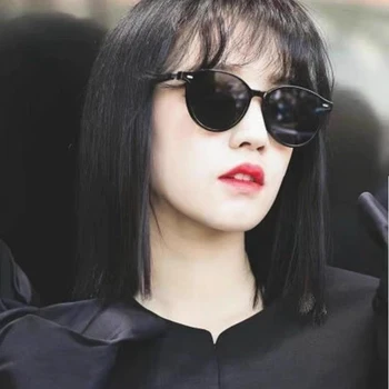 חם קוריאה Yuumi סלו משקפי שמש לנשים Mens שחור משקפי שמש עין חתול MGlasses מרגלים אופנה גדולים יוקרה מעצב מותג ג ' ני