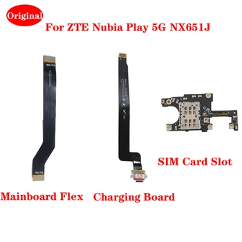 עבור ZTE נוביה לשחק 5G NX651J המקורי טעינת USB Port, SIM-חריץ מיקרופון חיישן הלוח FPC Mainboard להגמיש כבלים תיקון חלקים