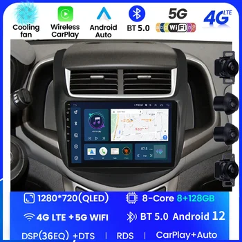 4G+WIFI רדיו במכונית מולטימדיה נגן וידאו עבור שברולט AVEO 2014-2017 ניווט GPS Carplay סטריאו אוטומטי צליל אנדרואיד מסך