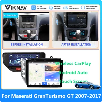 שדרוג אנדרואיד 12 Autoaudio עבור מזראטי GranTurismo GT 2007-2017 אלחוטית CarPlay 8 Core סטריאו נגן מולטימדיה GPS נאבי