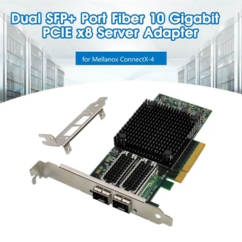 מכות PCI-E X8 10 אופטי Gigabit Server כרטיס רשת Mellanox Connectx-4 PCI-E 3.0 X8 כפול יציאות 25G SFP+אופטי LC 10