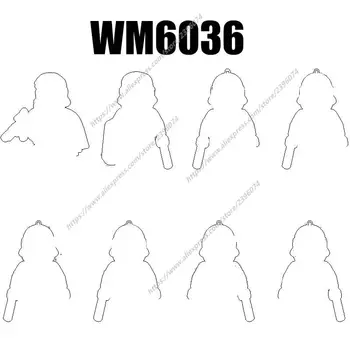 WM6036 דמויות הסרט אביזרים אבני בניין לבנים צעצועים WM551 WM552 WM553 WM554 WM555 WM556 WM557 WM558
