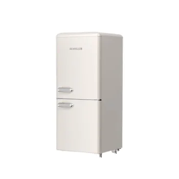 רטרו מקרר מיני קטן נאה משק בית כפול דלת המקרר אילם חיסכון באנרגיה להקפיא אחסון
