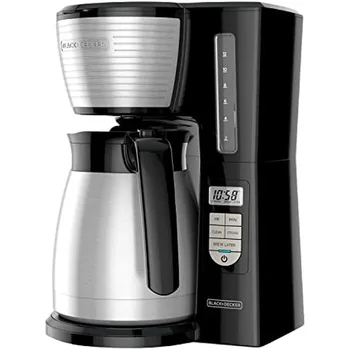 DUTRIEUX מכונת קפה 12 כוס תרמית מכונת קפה לתכנות עם אוטו נקי, חליטה חזקה