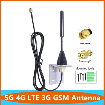 טווח ארוך 5G 4G-LTE, 3G GSM אומני אנטנת WiFi מלא הלהקה-600~6000Mhz רווח גבוה 15Dbi נחושת טהורה אווירי עם SMA זכר RPSMA
