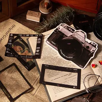 בציר מסגרת הסרט נוסטלגי צילום DIY היומן זבל היומן קישוט קולאז ' מחמד תווית האלבום עיצוב אלבומים