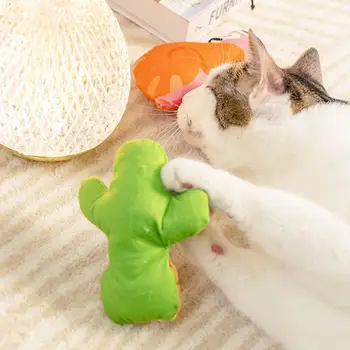 רהיטים-מציל חתול צעצוע עמיד חתול צעצוע עמיד חמוד אוכל חתולים, צעצועים קטיפה לחתלתולים גורים לשפר מליטה להגן על הפה להפחית