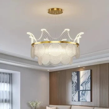 נברשות אור התקרה מודרני Luxuriou ברק תליון מנורה על תקרת חדר השינה, הסלון הול השעיה Luminaire תאורה