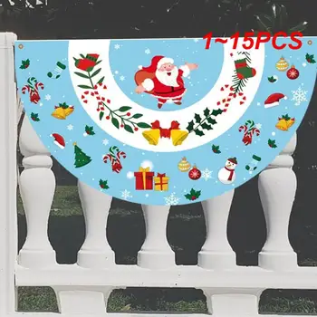 1~15PCS תלוי דגל 45x90cm חג מולד קישוט בית חג המולד מתנות חג המולד קישוטי חג המולד הדלת דגל באנרים עיצוב הבית