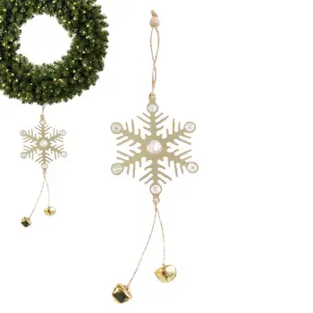עץ חג המולד קישוטים נוצצים זהב לקדש צבי תליון פתית שלג עץ חג מולד קישוט עם בל חגיגי ציוד למסיבות