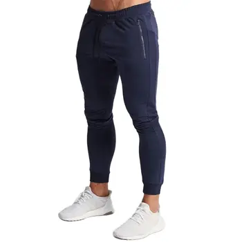 Soild חדש רצים מכנסי גברים כותנה מכנסי ריצה מוצקה Trackpants כושר, אימון כושר מכנסיים זכר ספורט אימון לחיים