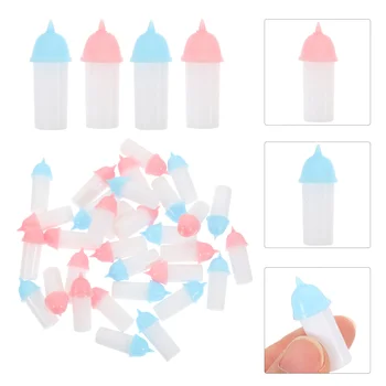 60 יח ' תינוק צעצועים מיניאטוריים בקבוקי חלב בנות פאזל אבזרים פלסטיק מיץ ילדים ילד