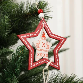 עץ חג מולד קישוט עץ חג המולד עץ חלול תליון האהבה כוכב הביתה קישוט חדר חג מולד שמח גרלנד אביזרים השנה החדשה 2024
