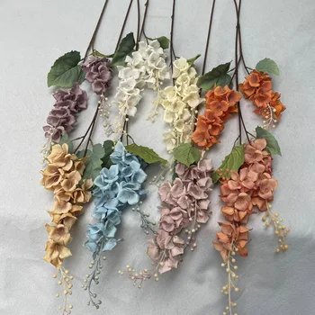 5 יח ' פרחים מלאכותיים לחתונה הבית גינה דקורטיבי סימולציה מזויף פרח ענף השולחן קישוט Accessoires Maison