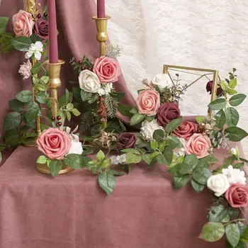 1 סט מדומה רוז לא לקמול מציאותי דקורטיביים יום האהבה מתנה 25 צבע חסום שווא ורדים עם תיבת צד ההיצע