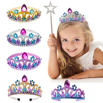 ילדי יום ההולדת של הכתר סרט כוכב ים בתולת ים נסיכה עיצוב Ccean נושא ילדה אחת 1 מסיבת יום הולדת אביזרים לשיער