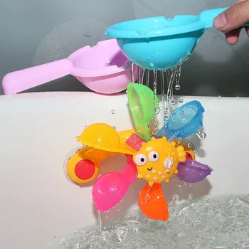 בייבי צעצועי אמבטיה צבעוני גלגל מים לרחצה פראייר אמבטיה תרסיס מים ערכת מקלחת ממטרה צעצוע לילדים ילדים