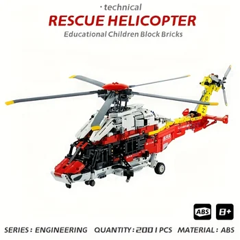 טכנית אווירי רכב חילוץ מסוק Moc הנדסה סדרה בלוק לבנים תואם 42145 חינוכי לילד צעצוע 2001pcs