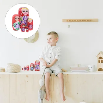 5 יח ' Matryoshka עץ חיים צעצועים קינון עיצוב מתנה בובות ילד רוסי Craftwork הספר
