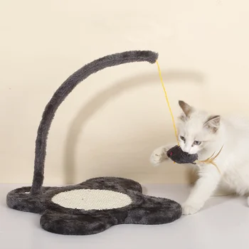 החתול החדש טיפוס מסגרת חתול מגרד לוח חתול מחמד צעצוע בצורת פרח בסיס סיסל חתול אינטראקטיבי הצבת שחיקה צעצוע