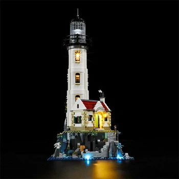 המגדלור חוף בניית מודל בלוקים לבנים חג המולד מתנות יום הולדת עבור הילד צעצוע תואם 21335