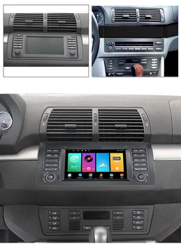 7 אינץ CarPlay אנדרואיד 12 ברכב נגן מולטימדיה ניווט GPS 4G WiFi DSP אודיו סטריאו רדיו במכונית BMW 5 E39 X5 E53 8G+128GB