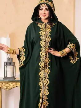 המוסלמים Kaftan Abaya השמלה נשים דובאי כפיות יוקרה שמלת ערב אלגנטית אפריקה מעטה השמלה Boubou החלוק Djellaba פאטאל