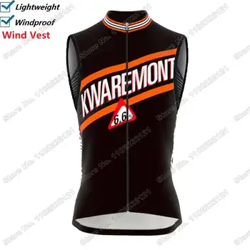 2023 KWAREMONT צוות רוח וסט גברים רכיבה על אופניים האפוד Windproof מרוץ רכיבה על אופניים ג ' רזי ללא שרוולים בלגיה אופניים מעיל רוח MTB Maillot