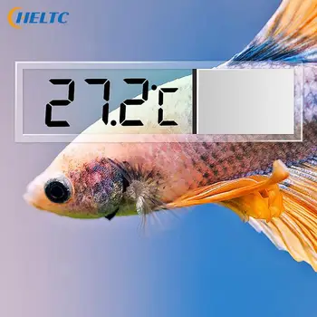 1pcs אקווריום מדחום אלקטרוני LCD דיגיטלי אקווריום מדידת טמפרטורה אקווריום זמני אקווריום מטר אביזרים