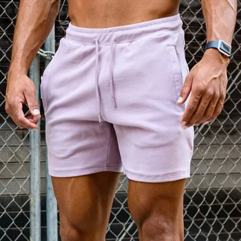 חדש 100% כותנה מכנסיים קצרים גברים איכות מזדמנים ספורט התעמלות קצרים מכנסיים הקיץ כושר מכנסיים לגברים