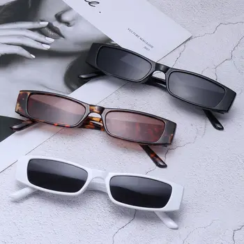 כיכר UV400 משקפי שמש מסגרת קטנה צר משקפי שמש מלבן קטן משקפי שמש משקפי שמש רטרו