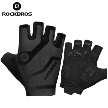 ROCKBROS הרשמי כפפות רכיבה על אופניים לנשימה Shockproof רכיבה על אופניים, כפפות קיץ, כפפות בלי אצבעות ח 
