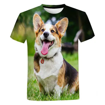 הקיץ Kawaii חיות כלבים 3D הדפסת החולצה T אופנה גבר נשים מזדמן חולצת יוניסקס בגדים Tshirts מקסימום