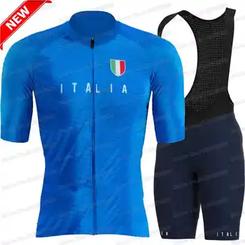 2023 איטליה רכיבה על אופניים ג ' רזי אלוף העולם קבע הלאומית האיטלקית צוות ביגוד רכיבה על אופניים אופני כביש חולצות אופניים סינר מכנסי המדים