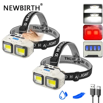 LED חזקה HeadlampTorch נטענת USB פנס פנס עמיד למים אור הראש מחנאות, דיג, כרייה אור המנורה לפיד