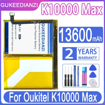 GUKEEDIANZI החלפת הסוללה K10000 מקס 13600mAh על Oukitel K10000Max סוללות + כלים חינם