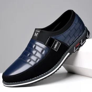 האופנה גברים של נעליים מזדמנים עסקי במשרד נעלי עור קוריאני רב-תכליתי נעלי ספורט קל משקל ונוח נעלי ריצה