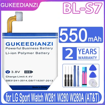GUKEEDIANZI 550mAh BL-S7 סוללה עבור LG Watch Sport W281 W280 W280A (AT&T) BLS7 BL S7 Bateria + מסלול לא