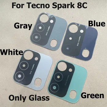 מקורי חדש עבור Tecno ניצוץ 8C האחורי בחזרה מצלמה זכוכית עדשת זכוכית KG5 עם דבק דבק חלקי חילוף