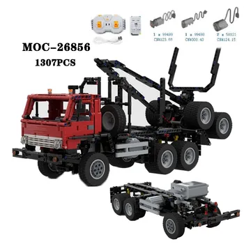 קלאסי בניין MOC-26856 עץ משאית קשה הרכבה 1307PCS מודל בוגר, צעצוע של ילדים, מתנת יום הולדת
