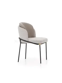 איטלקי מינימליסטי האוכל הכיסא פחמן פלדה בד האוכל הכיסא אור פשוט יוקרה כיסא נוח קפה הכיסא