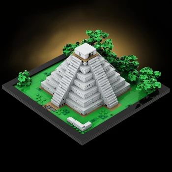 Gobricks MOC המצרי אדריכלות המאיה הפירמידה בניית מודל בלוק להגדיר עיר אבן בניית אתרים ציון דרך חינוך לבנים צעצוע