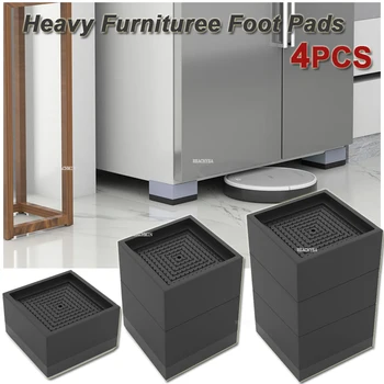 4PCS מתכוונן הכבדות רהיטים רגל רפידות להגביר הזרקת משטח רגליים כבדים כיכר ספה שולחן כיסא רגל, הגבהות